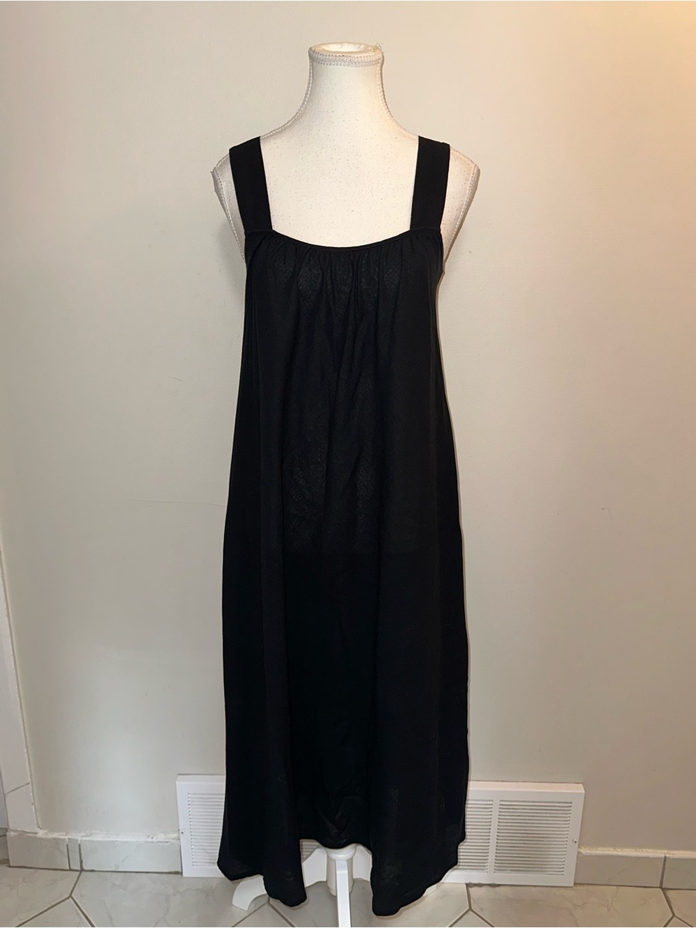 Gérard Pasquier 100% cotton Black Maxi dress with Signature Label